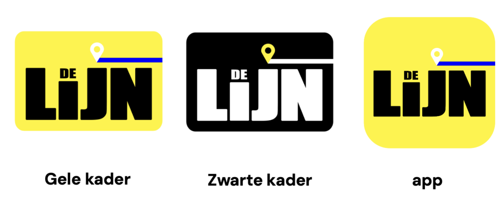versies van het nieuwe logo